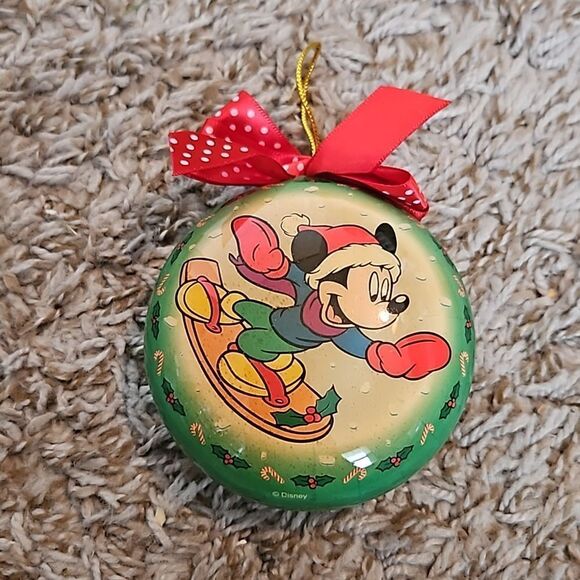 Vintage Mickey Mouse Round Ornament - Picture 2 of 3